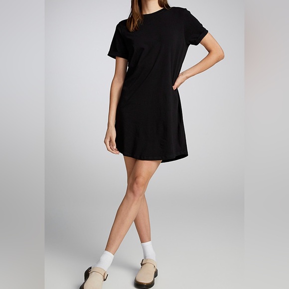 💫Twik Straight Short Sleeves T-Shirt Dress in Organic Cotton Sustainable - Picture 1 of 10